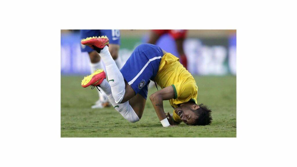 Do soccer players fake injuries - Neymar during a brazil national game rolling on the ground