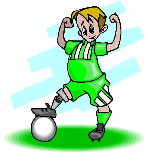 what do coaches look for in strikers - cartoon player showing his confidence