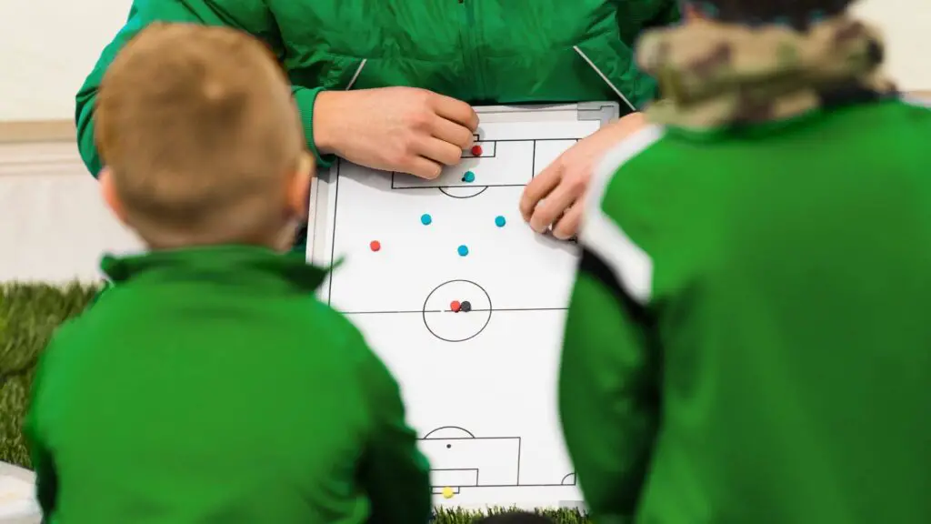 What is visualization in soccer - coach giving instructions to players