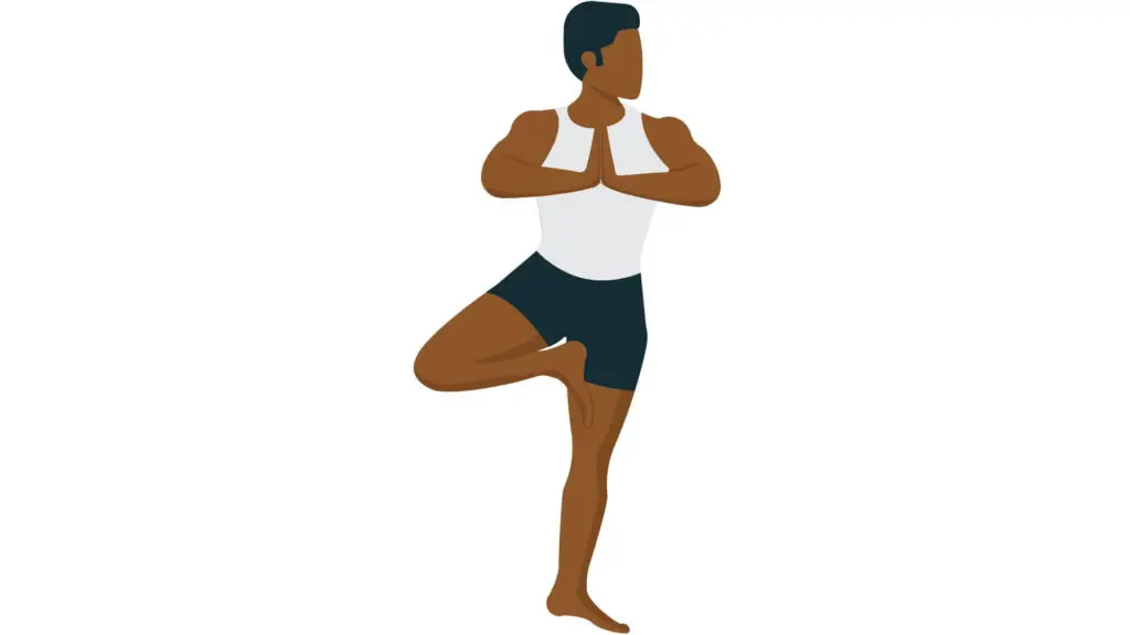 Yoga for soccer players - Yoga tree pose silhouette