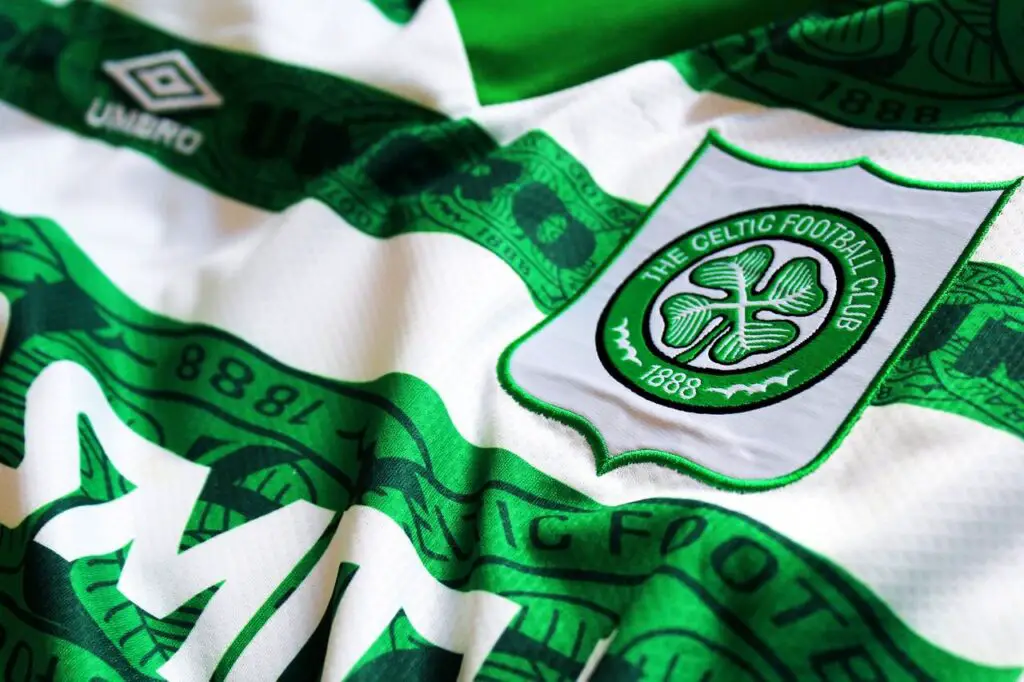 Do soccer players wear new jerseys every game - Celtic football club jersey with Umbro sponsorship