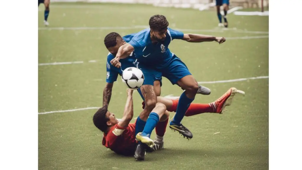 Timing in soccer/football - Defender tackling opposing players