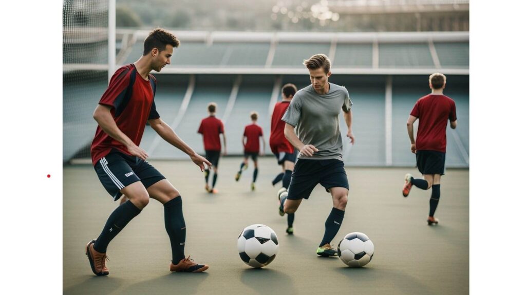 The importance of teamwork in soccer - Players training together