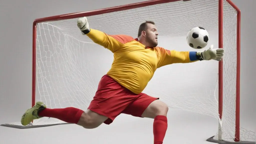 Best soccer positions for big guys - Goalie making a save